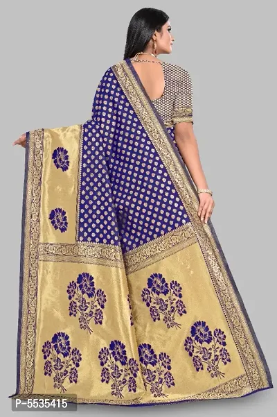 Beautiful Art Silk Woven Design Saree with Blouse piece-thumb3