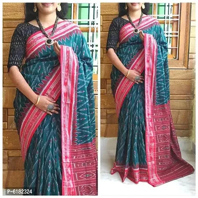 Buy Charcoal Grey Brasso Bagru Ikat Print Saree Online - Karmaplace