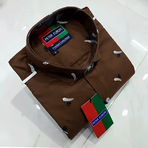 Stylish Cotton Box Check Designed Casual Shirts