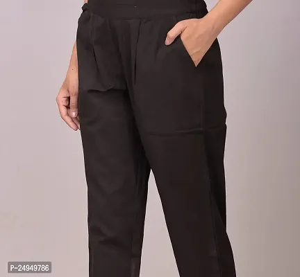 Adhisa Women Cotton Blend Solid Casual Regular fit Trousers-thumb4