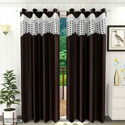 Laser Cut Plus Design Curtain 7 feet Set of 2-thumb0