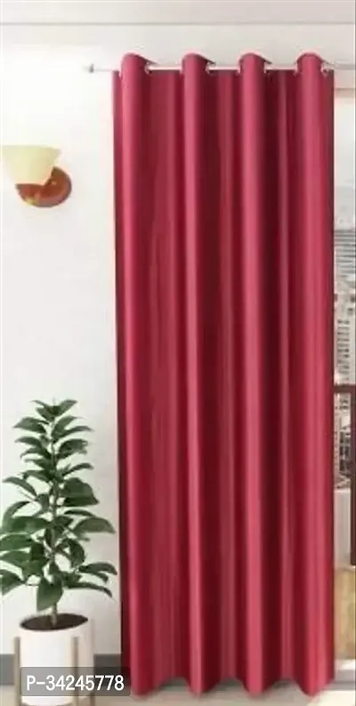 Designer Solid Plain Long crush Curtain set of 1-thumb0