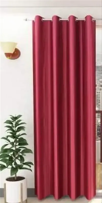 Designer Solid Plain Long crush Curtain set of 1