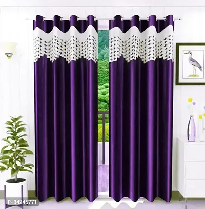 Laser Cut Plus Design Curtain 7 feet Set of 2-thumb0