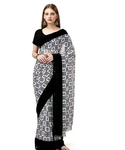 Woman Georgette Saree With Blouse Piece