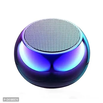 Mini Speaker Boost 4 Colorful Wireless Bluetooth Speaker Mini Electroplating Round Steel Speaker (Random from 4 Colour) No Charging Cable with Box-thumb0