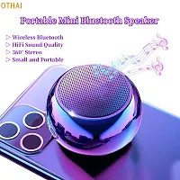 Mini Speaker Boost 4 Colorful Wireless Bluetooth Speaker Mini Electroplating Round Steel Speaker (Random from 4 Colour) No Charging Cable with Box-thumb4