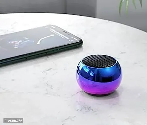 Mini Speaker Boost 4 Colorful Wireless Bluetooth Speaker Mini Electroplating Round Steel Speaker (Random from 4 Colour) No Charging Cable with Box//-thumb0