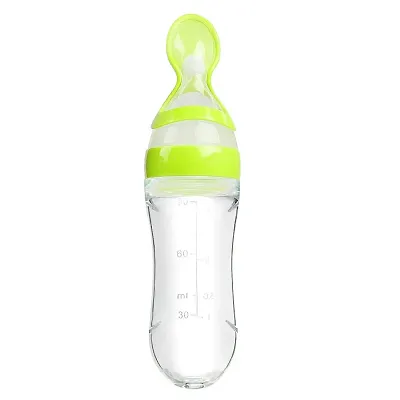 Newborn Baby Feeding Bottle Toddler Silicone Squeeze Feeding Spoon Milk  Bottle Baby Training Feeder Food Supplement