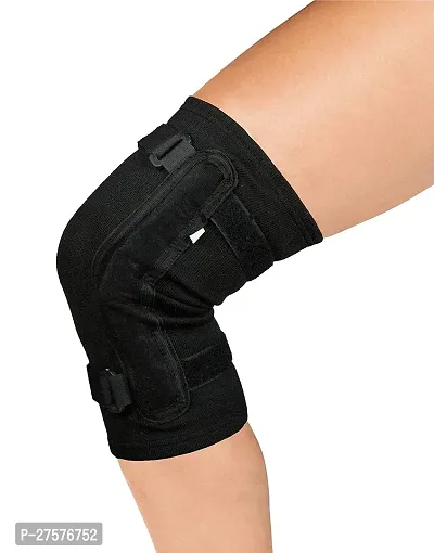 Hinged Knee Cap Compression Support For Knee Joint Pain Relief Stretchable Knee Brace Stabilizer With Hinge For Men And Women