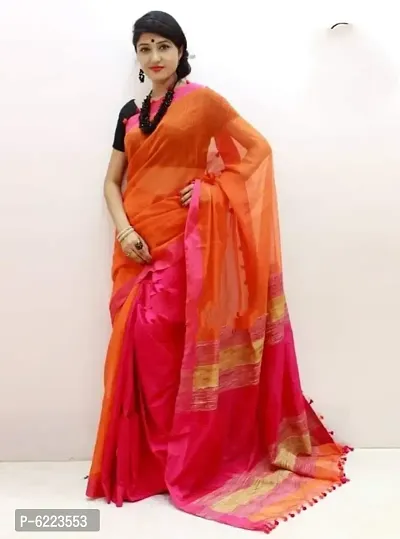 Latest Beautiful Khadi Silk Saree with Blouse piece