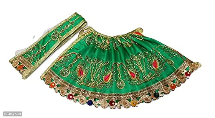 Matarani Dress For Durga Lehengha Patka For Goddess Idols God Clothes For Matarani Green