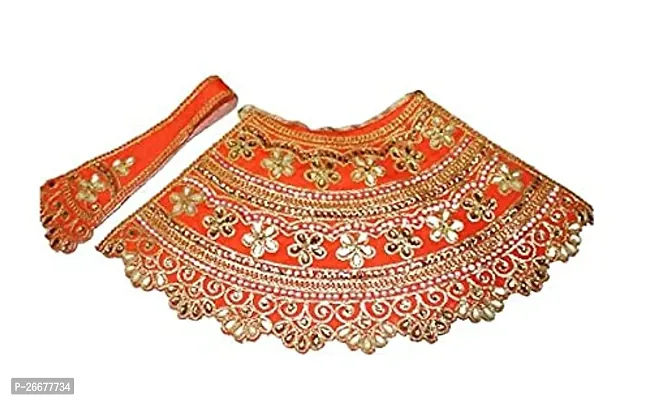 Matarani Dress For Durga Lehengha Patka For Goddess Idols God Clothes For Matarani Orange