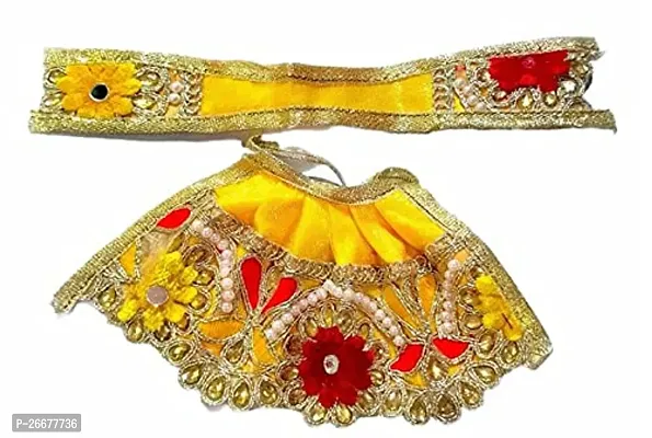 Matarani Dress For Durga Lehengha Chunari For Goddess Idols God Clothes For Matarani Yellow