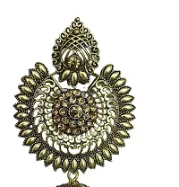 Sachiva Fashion Gold Small Diamond stone clubbing with Gold Plated Jhumka Round Style-thumb2