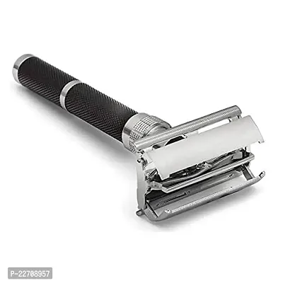 Double Edge Safety Razor |Stainless Steel 304| Closed Comb| Gunmetal Finish + 5 Blades Free-thumb3