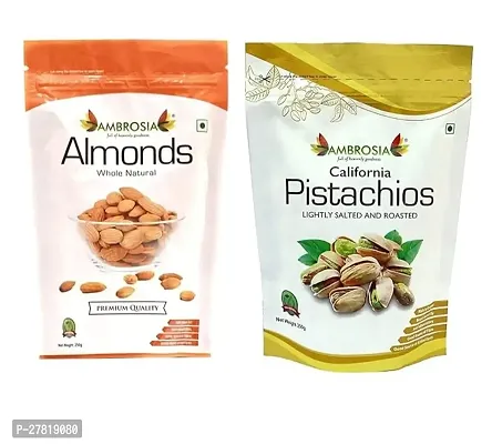 Ambrosia Almonds  Pistachio 250g (Pack of 2) | Combo | California