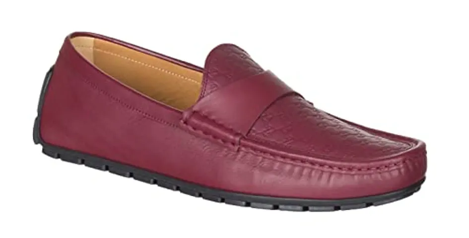 Stylish Red Patent Leather Solid Formal Shoes For Men