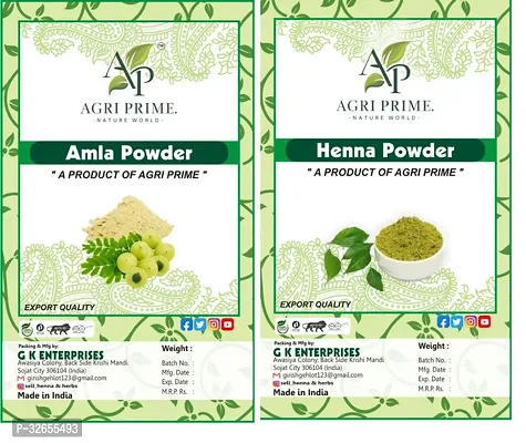 Amla powder Heena powder  pack of 2 100 g-thumb0