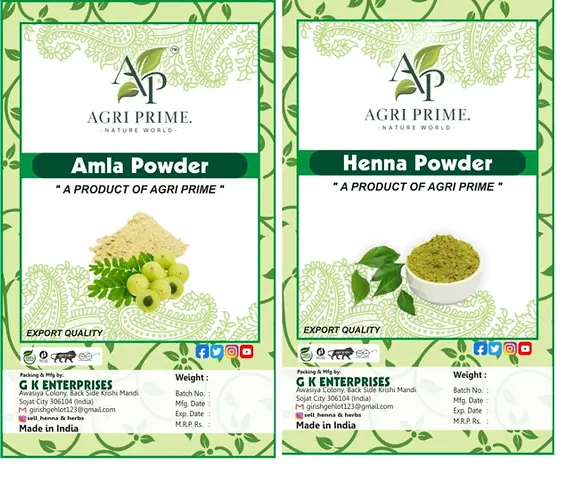 Amla powder Heena powder  pack of 2 100 g