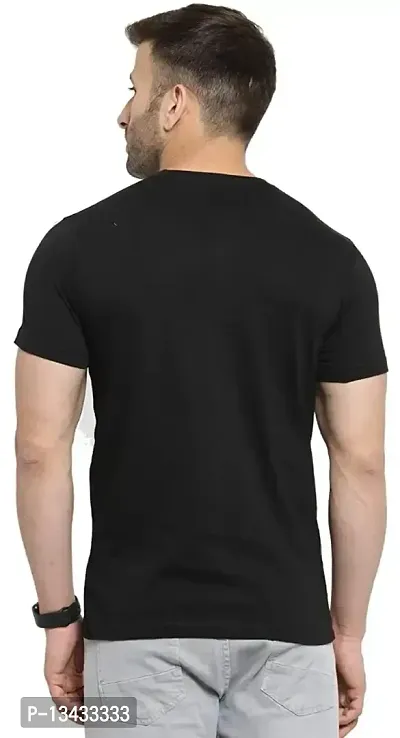 Joy&Happiness | Men's Regular Fit |100% Cotton Half Sleeves | Round Neck | Demon Slayer Anime Printed Classic T-Shirt (Large, Black)-thumb2