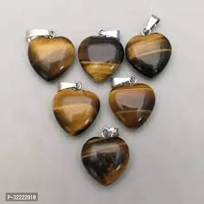 Natural Tiger Eye Heart Shape Healing Crystal Pendant Gemstone Small Heart- Pack of 1-thumb0