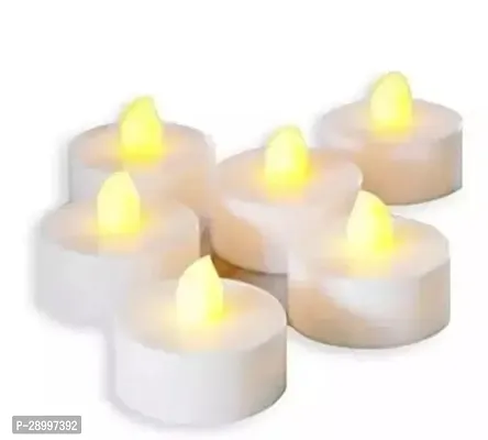 Classic Acrylic Flameless And Smokeless Decorative Candles Led Tea Light Candle Combo Pack Of 6 Pieces