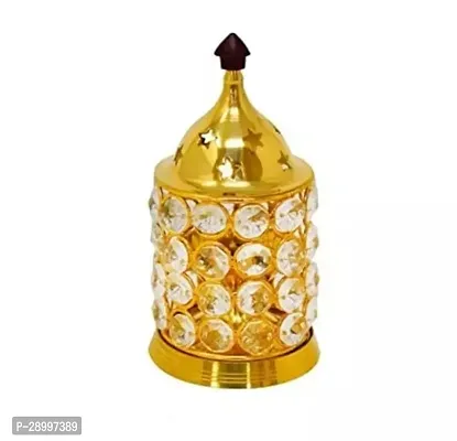 Classic Brass Crystal Table Diya-thumb0