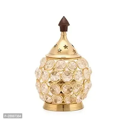 Classic Brass Crystal Table Diya-thumb0