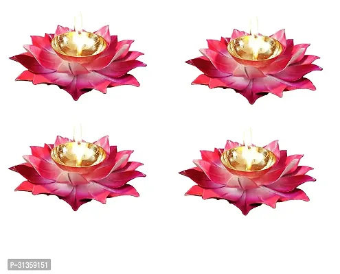 Lotus Diya Combo Set of 4 Pcs