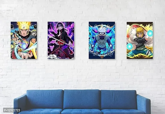 UniqueTown? Paper Printed Naruto Poster Glossy Set Anime HD+ Photos Self Adhesive Exclusive Room Decor (9X12inch, Multicolor) - Pack of 8-thumb3