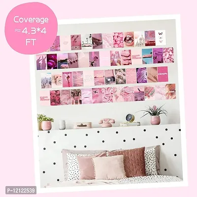 UniqueTown? Pink Aesthetic Picture for Wall Collage, 50 Set 4x6 inch, Rosy Collage Print Kit, VSCO Posters for Bedroom.Pack of 50-thumb4