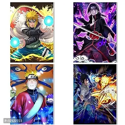 UniqueTown? Paper Printed Naruto Poster Glossy Set Anime HD+ Photos Self Adhesive Exclusive Room Decor (9X12inch, Multicolor) - Pack of 8-thumb2