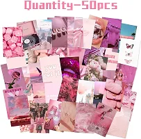 UniqueTown? Pink Aesthetic Picture for Wall Collage, 50 Set 4x6 inch, Rosy Collage Print Kit, VSCO Posters for Bedroom.Pack of 50-thumb1