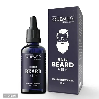 Quemico Professionnel Beard Growth Oil - Infused with Almond and 7 Other Natural Essential Oils | 35ml