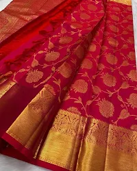 Stylish Silk Blend Saree With Blouse Piece ForWomen-thumb2