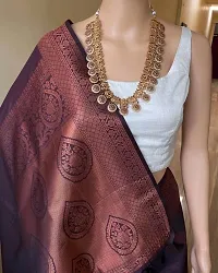 Stylish Silk Blend Saree With Blouse Piece ForWomen-thumb2