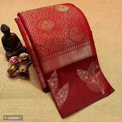 Stylish Silk Blend Saree With Blouse Piece ForWomen-thumb0