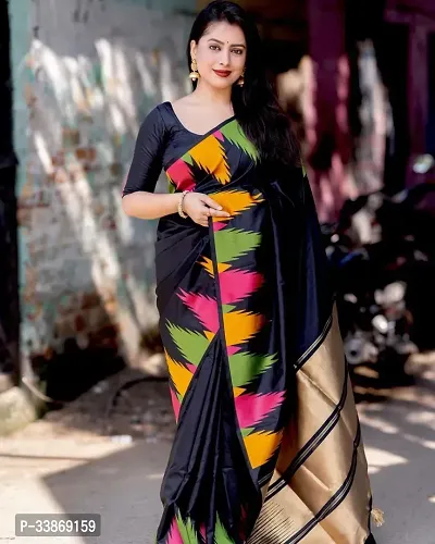 Stylish Silk Blend Saree With Blouse Piece ForWomen-thumb0