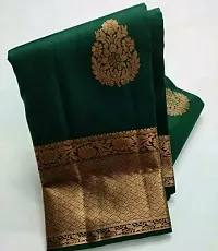 Stylish Silk Blend Saree With Blouse Piece ForWomen-thumb1