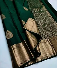 Stylish Silk Blend Saree With Blouse Piece ForWomen-thumb2