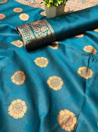 Stylish Silk Blend Saree With Blouse Piece ForWomen-thumb2