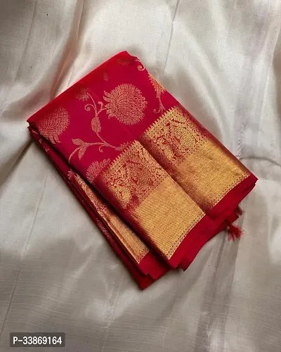 Stylish Silk Blend Saree With Blouse Piece ForWomen-thumb0