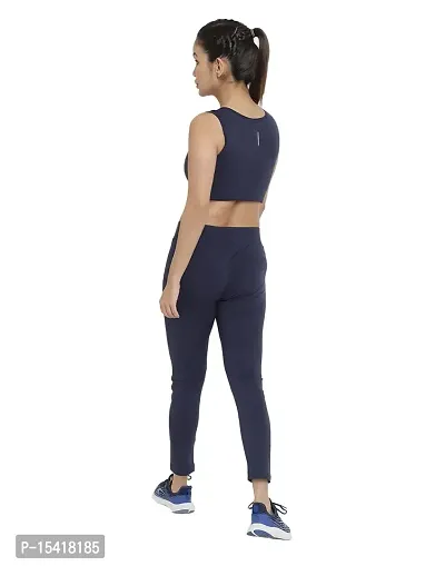 BetterThink Women?s Summer Sporty  Gym Wear Lycra Blend for Women?s (SAGNAVYM03)-thumb2