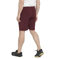 Better Think Summer Sporty  Casual Wear Cotton Blend Solid Shorts for Men?s (SAG0034-MAROON)-thumb1