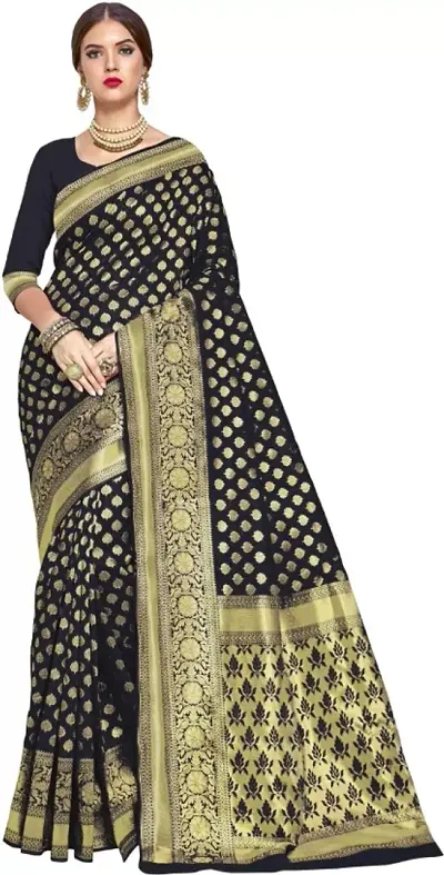 Fancy Art Silk Saree With Blouse Piece For Women