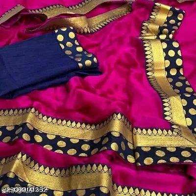 Silk Blend Partywear Saree with Blouse piece-thumb0
