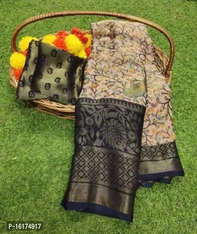 Brasso Partywear Saree with Blouse piece