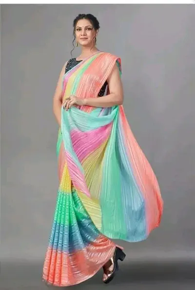 Stylish Fancy Georgette Saree With Blouse Piece