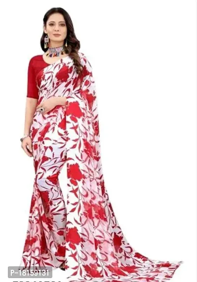 Georgette Partywear Saree with Blouse piece